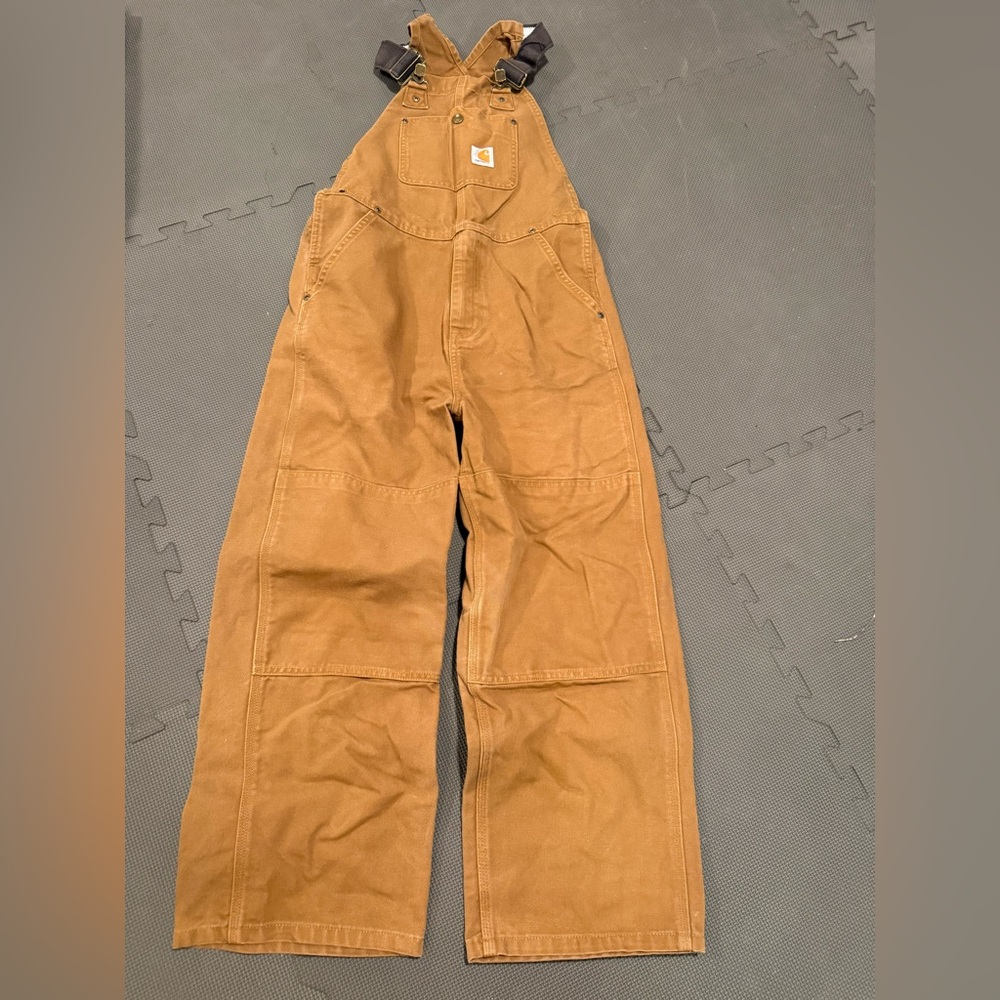 Carhartt Kids Tan Overalls lightly worn
